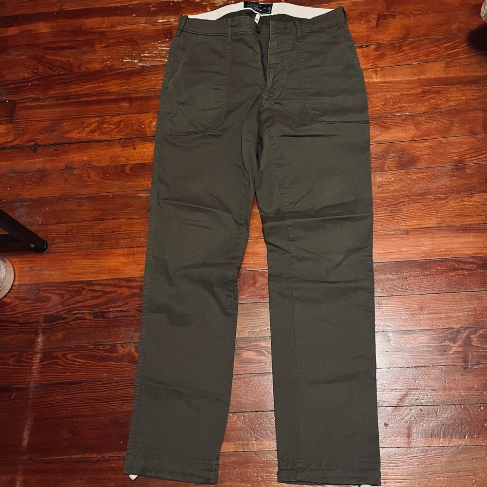Abercrombie Military Pants - Olive Green